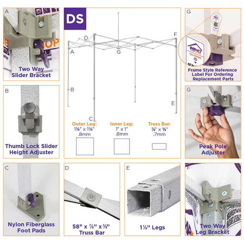 10x10 Custom Canopy Kit TradeShow Booth and Vendor - Start with your frame