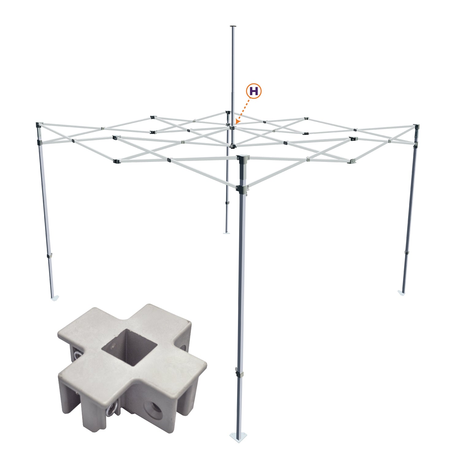 CL / AOL Part H. | Upper Peak Pole Bracket - Impact Canopies USA