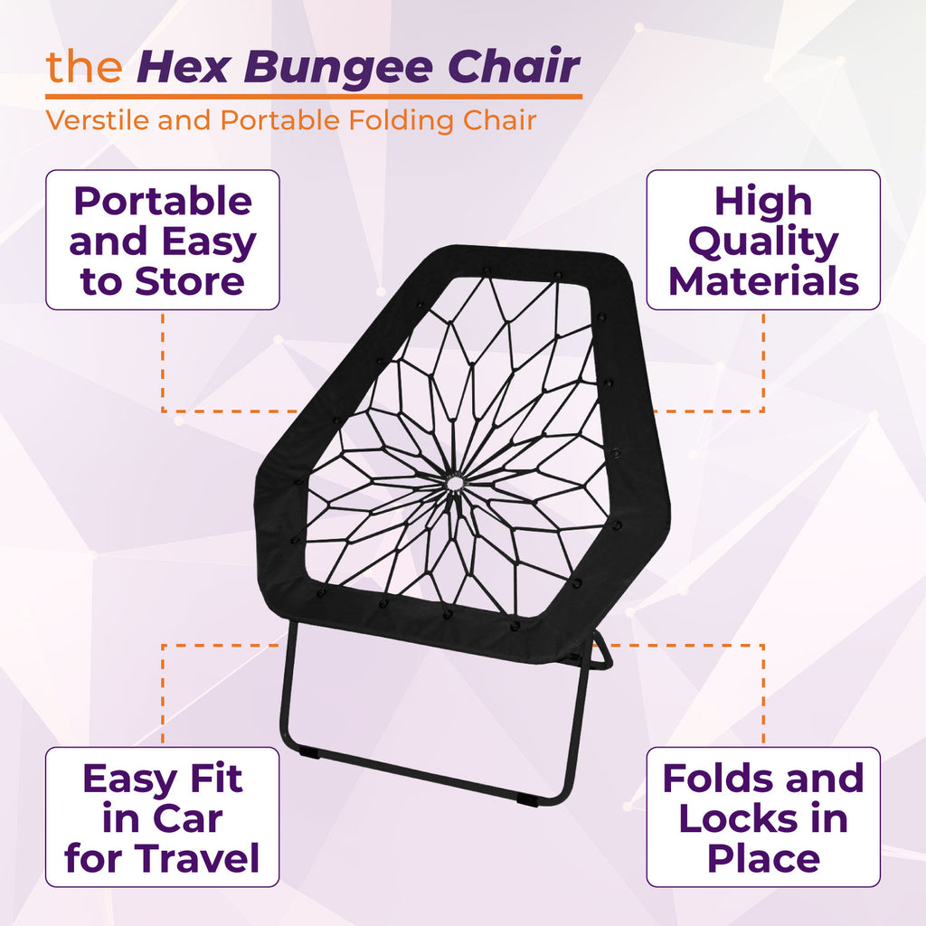Hex Bungee Chair, Portable Folding Chair