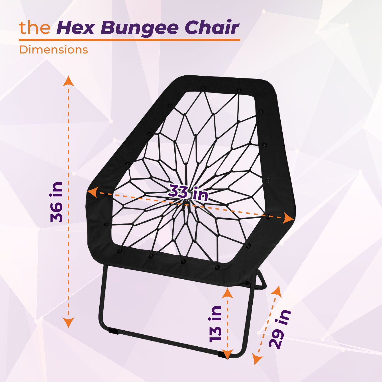 Hex Bungee Chair, Portable Folding Chair