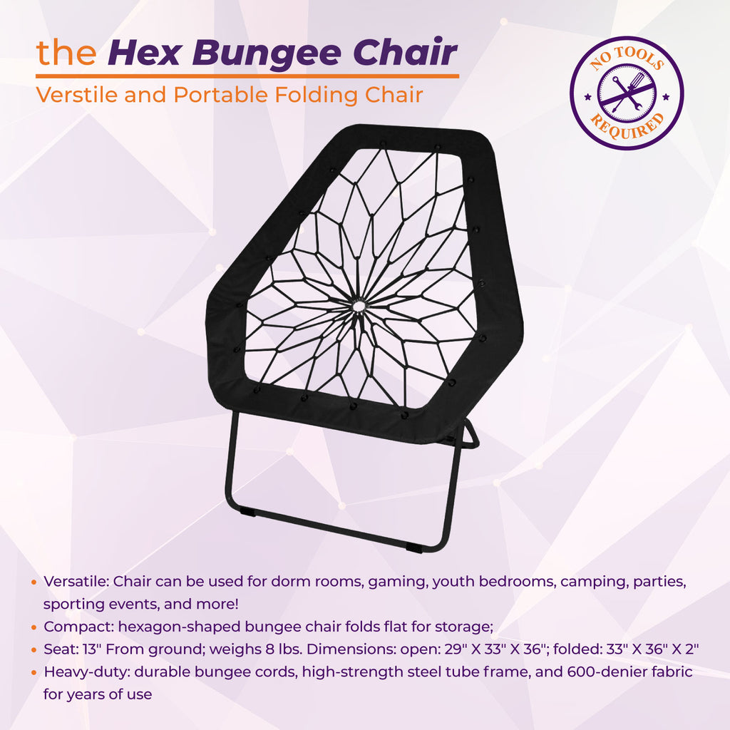 Hex Bungee Chair, Portable Folding Chair