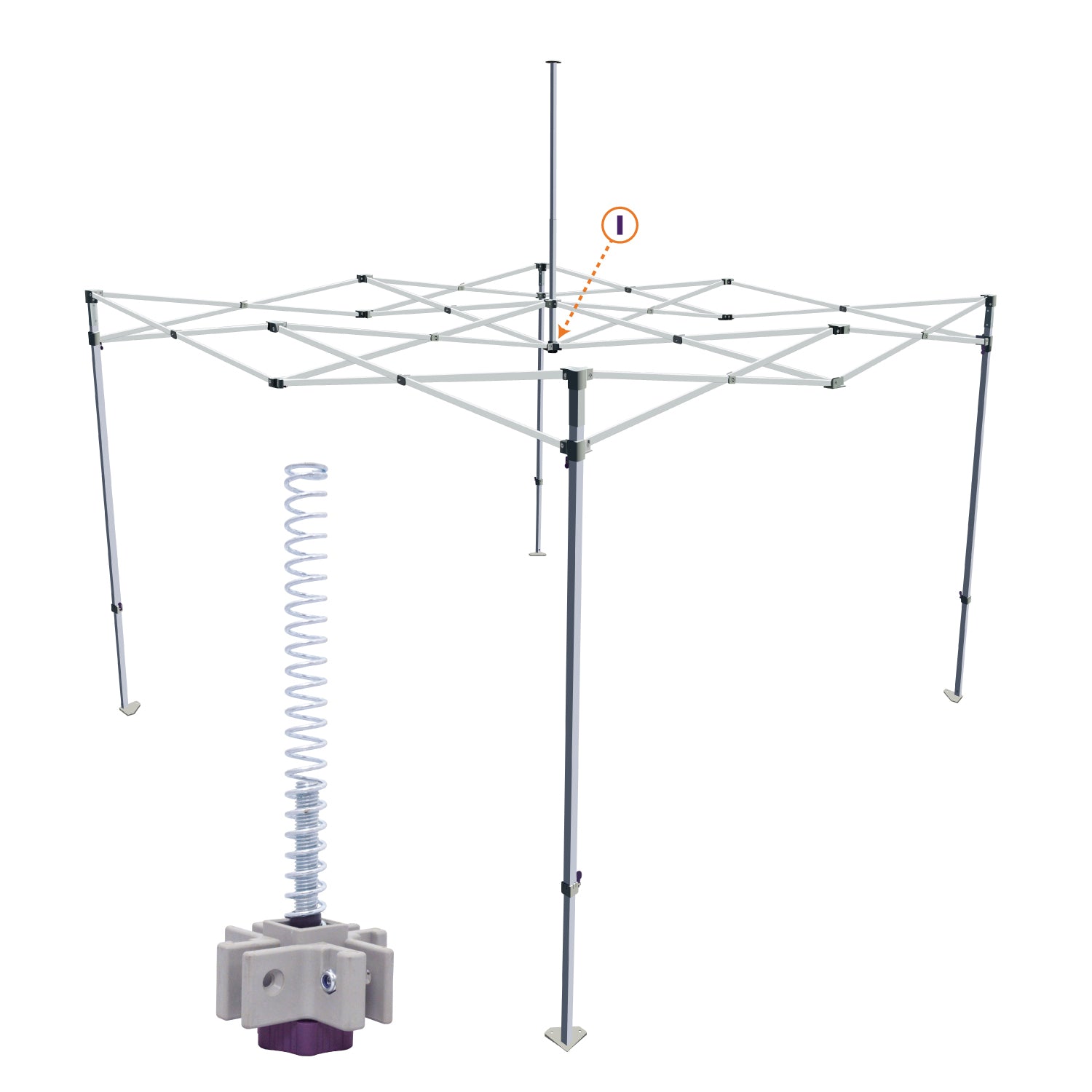 DS Part I. | Lower Peak Pole Bracket - Impact Canopies USA