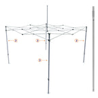 CL Part J. | Steel Outer Leg with Velcro - Impact Canopies USA