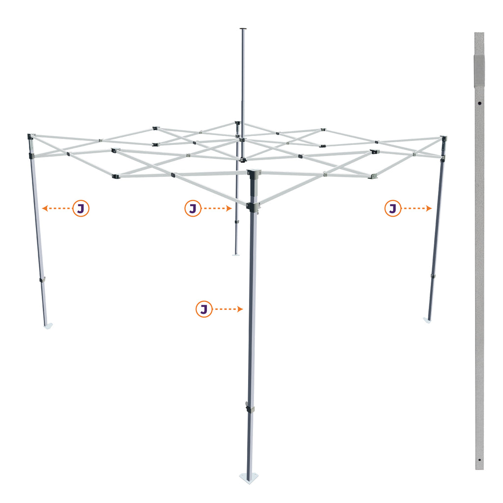 CL Part J. | Steel Outer Leg with Velcro - Impact Canopies USA