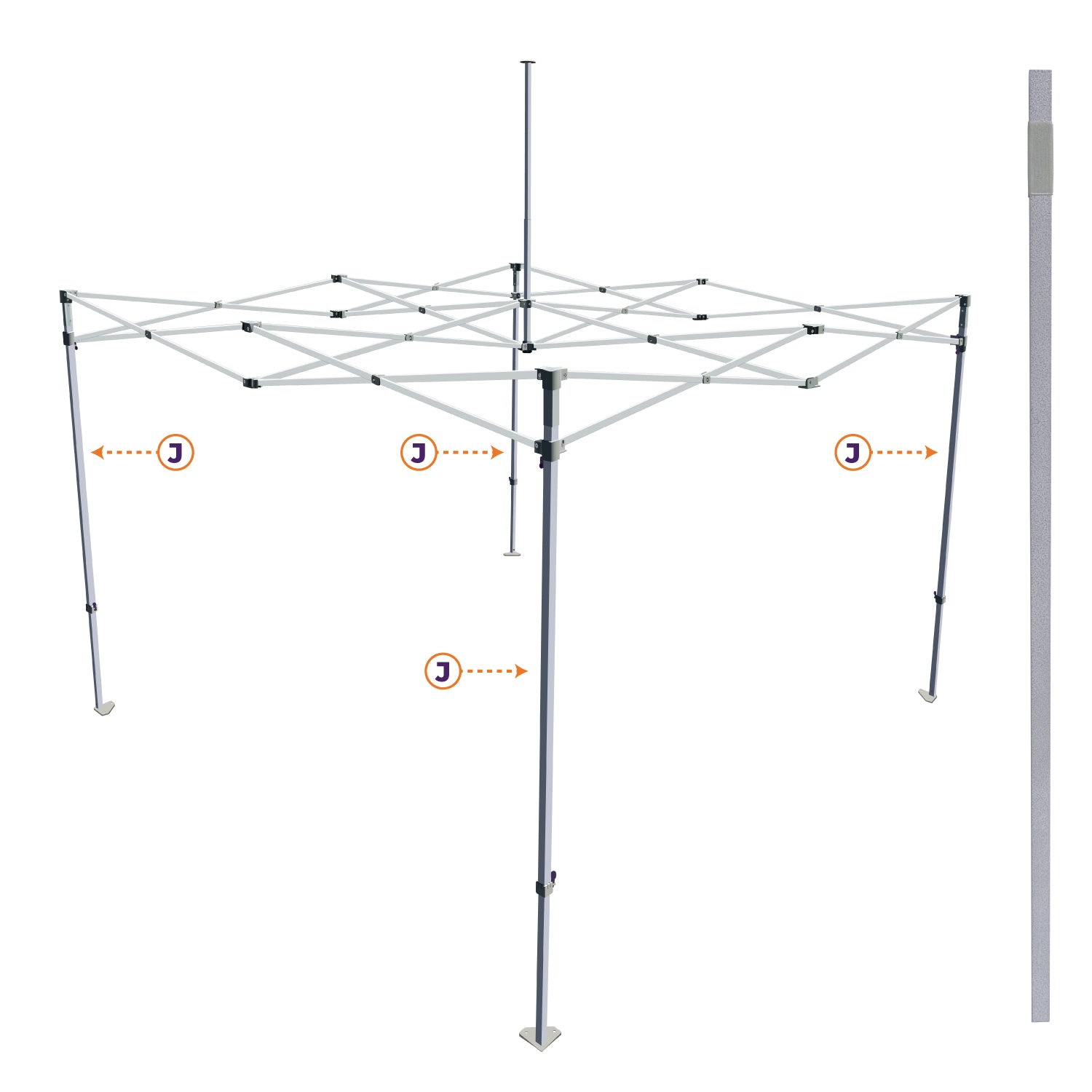 DS Part J. | Outer Leg with Velcro - Impact Canopies USA