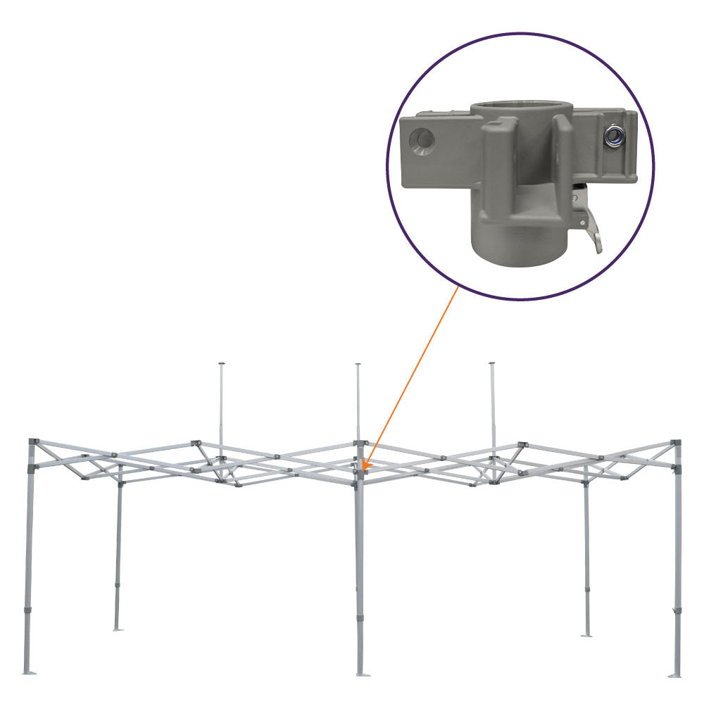M 10x20 | 3-Way Middle Outer Leg Slider Bracket - Impact Canopies USA