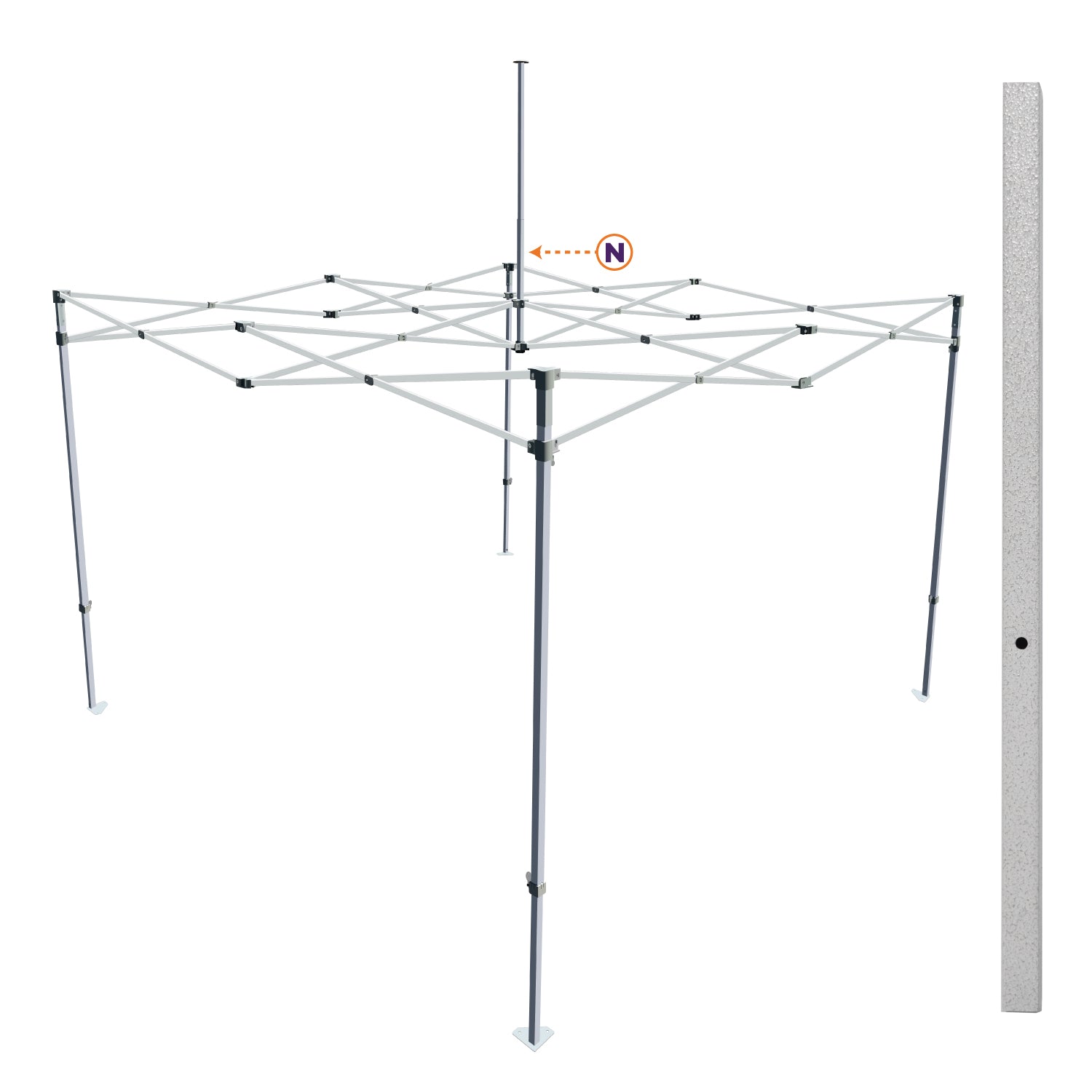 CL Part N. | Steel Peak Pole Lower - Impact Canopies USA