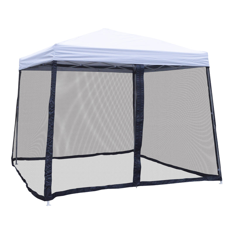 Pop Up Canopy Tent Slant Leg Mesh Sidewalls Mosquito Netting