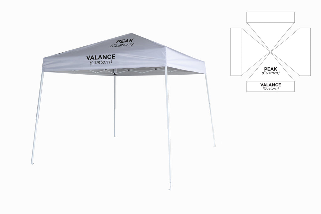 Custom Branded  10x10 Slant Leg Canopy