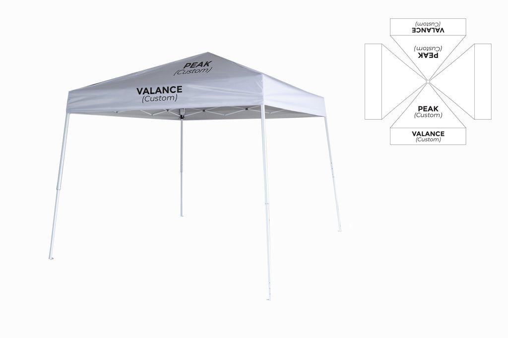 Two Leg Canopy Custom Branded 10x10 Slant Leg Canopy – Impact Canopies USA