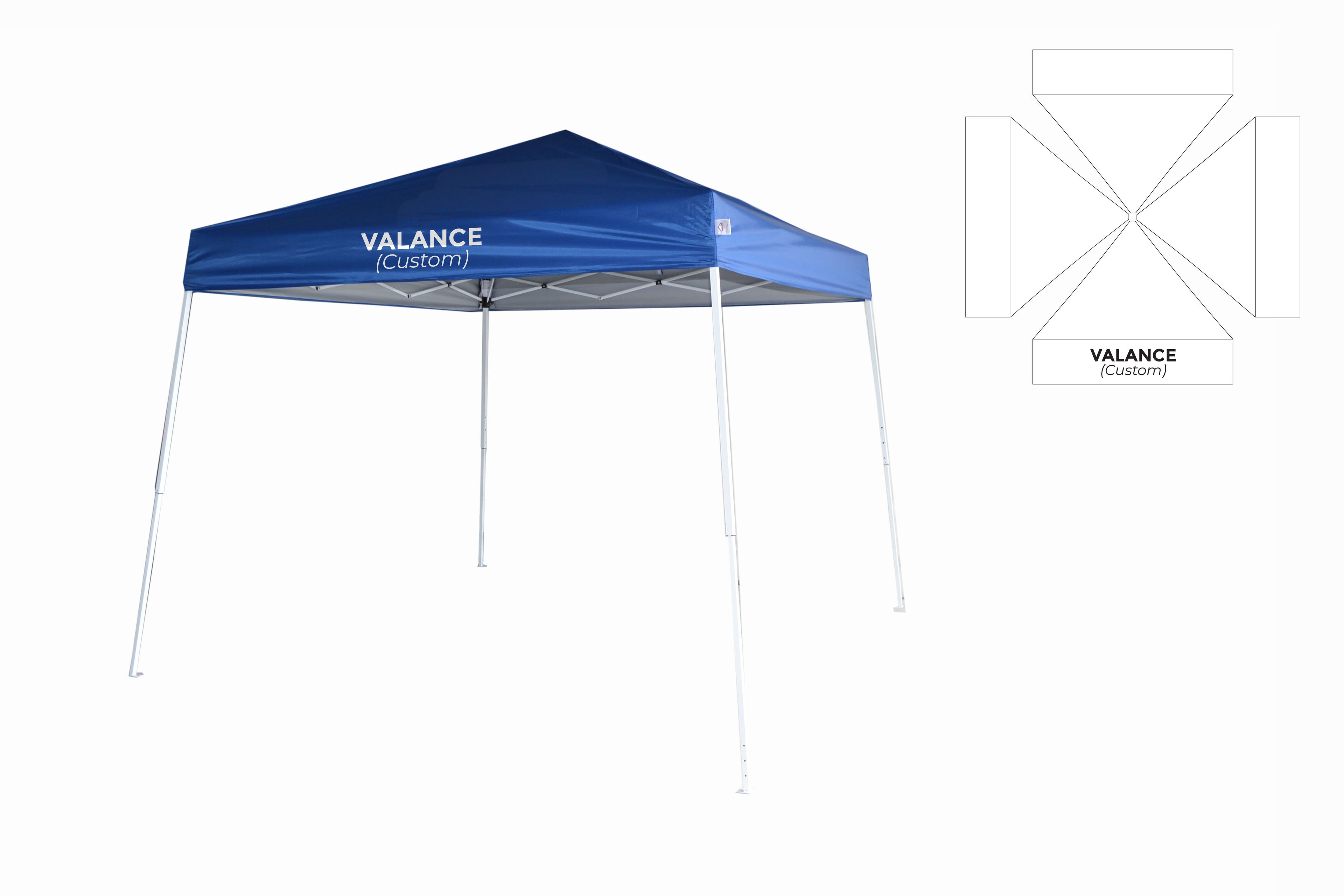 Custom Branded  10x10 Slant Leg Canopy