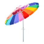 8' Beach Umbrella Rainbow with Anchor and Carry Bag - Impact Canopies USA