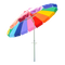 8' Beach Umbrella Rainbow with Anchor and Carry Bag