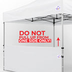 M 10′ Rail Skirt Half Wall Hardware Bar Assembly - Impact Canopies USA