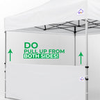 M 10′ Rail Skirt Half Wall Hardware Bar Assembly - Impact Canopies USA