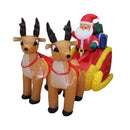 4 ft Christmas Inflatable Santa Claus on Sleigh with Reindeer