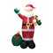 11.8 ft Christmas Inflatable Santa Claus with Green Gift Bag and Teddy Bear