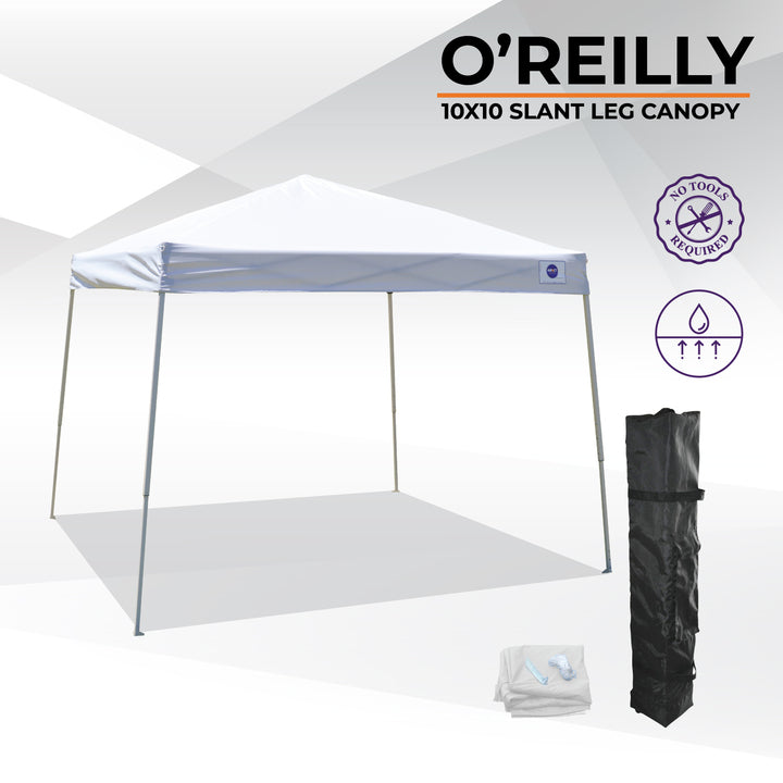 10x10 Slant Leg Pop Up Canopy - Impact Canopies USA