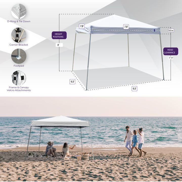 10x10 Slant Leg Pop Up Canopy - Impact Canopies USA