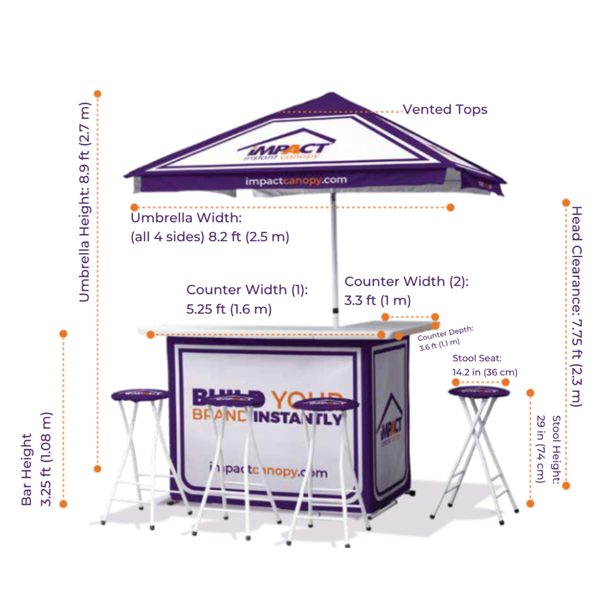 Custom Printed Portable Event Brand Bar Set