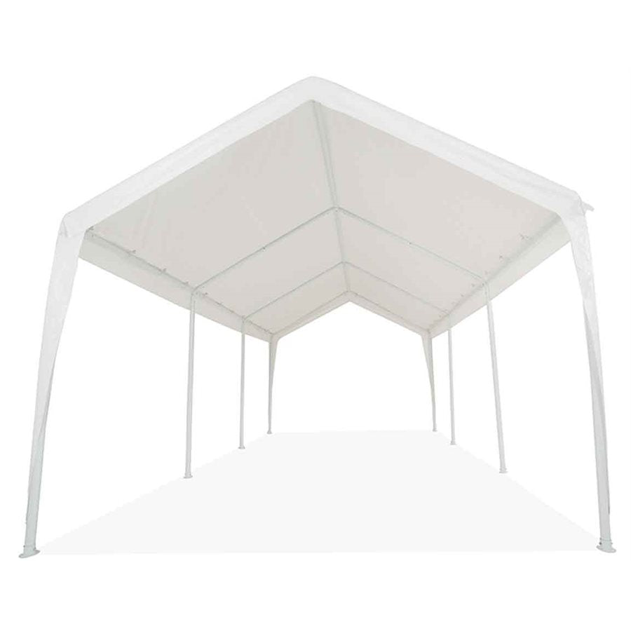 10x20 (8) Leg Portable Carport Outdoor Party Sun Shade Shelter - WHITE - Heavy Duty 2" Frame - Impact Canopies USA