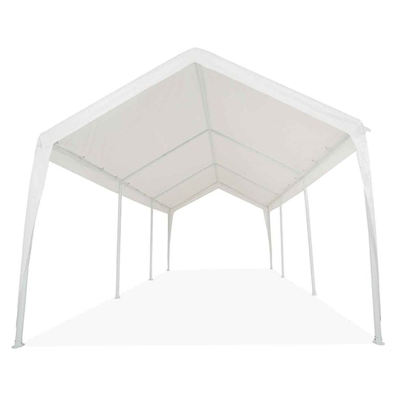 10x20 (8) Leg Portable Carport Outdoor Party Sun Shade Shelter - WHITE - Heavy Duty 2" Frame - Impact Canopies USA