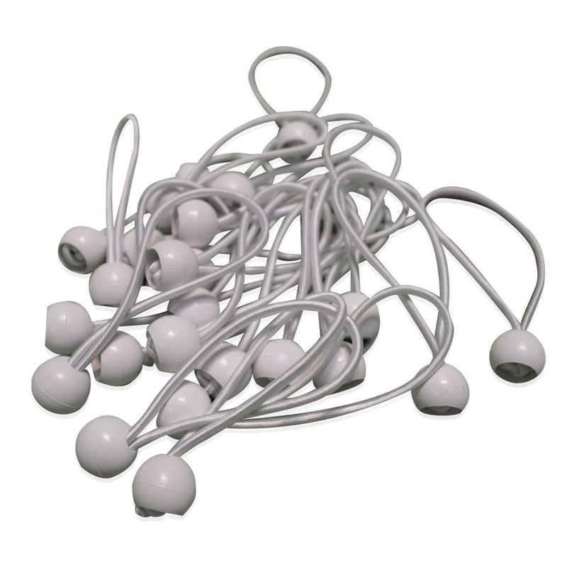 Impact Canopy Elastic Ball Bungees (Set of 25) White
