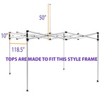 10x10 Pop Up Canopy Tent Replacement Top - Impact Canopies USA