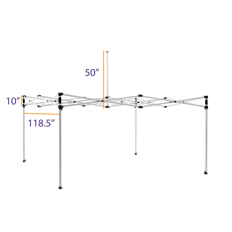 10x10 Heavy Duty Steel Pop up Canopy Tent Replacement Frame - CL