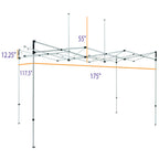 M 10X15 Super Duty Aluminum Frame Replacement - Impact Canopies USA