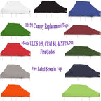 10x20 Pop Up Canopy Tent Replacement Top - Impact Canopies USA