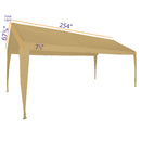 10x20 Portable Carport Garage Storage Tent REPLACEMENT TOP ONLY - TAN with Leg Skirts - Impact Canopies USA