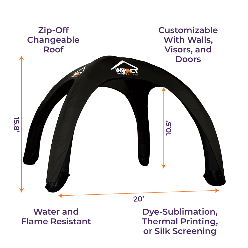 Custom Printed Eco Air Dome Inflatable Canopy Tent Structure – Impact ...