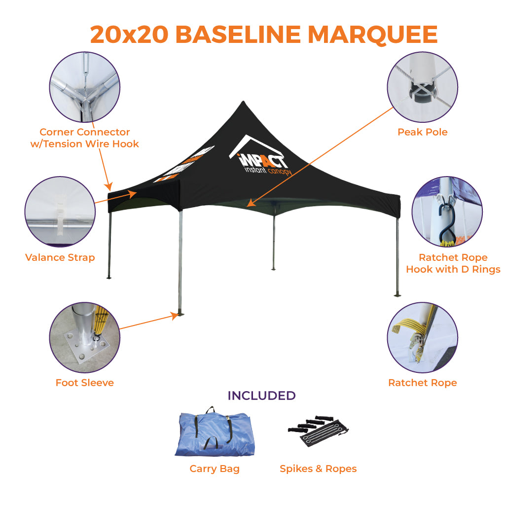 Baseline Marquee Canopy Tent - Impact Canopies USA