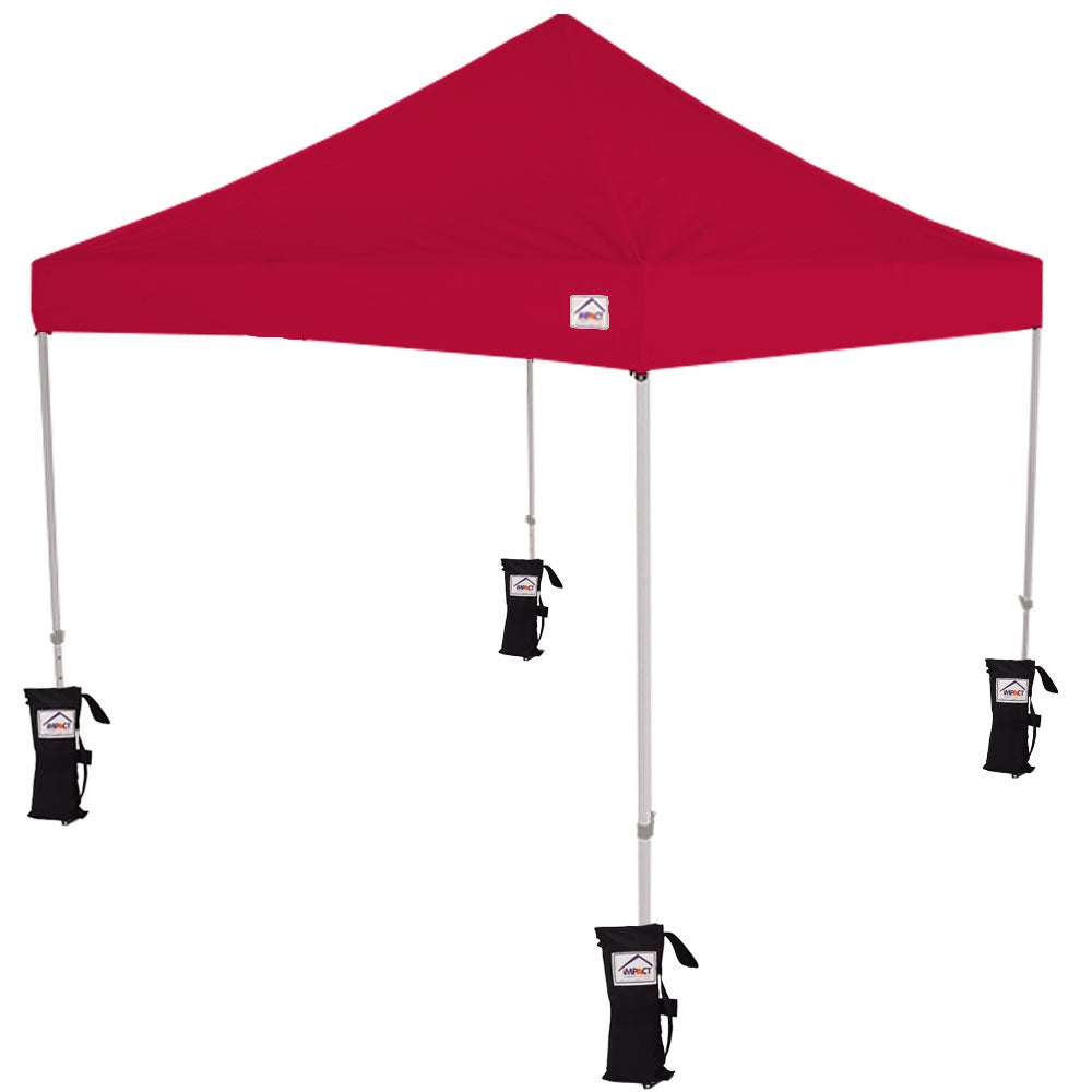 smallest canopy tent 10x10 Recreational Grade Aluminum Pop up Canopy Tent with Weight Bags by Impact Canopy USA