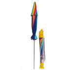 Beach Umbrella Rainbow Includes Carry Bag - 8 Foot Rainbow Color with Sand Anchor Auger - Impact Canopies USA