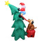 Inflatable Yard Christmas Decoration, Christmas Tree with Dog - 6' Tall - Impact Canopies USA