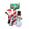 Inflatable Yard Christmas Decoration, North Pole Sign with Santa - 5' Tall - 4' Wide - Impact Canopies USA