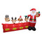 Inflatable Yard Christmas Decoration, Santa with Reindeer - 8' Wide - 5' Tall - Impact Canopies USA