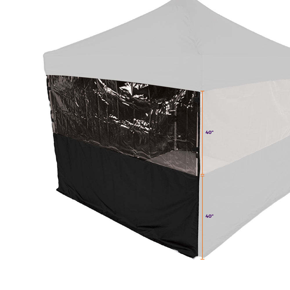10' Sidewall Half Polyester / Half Clear - Impact Canopies USA