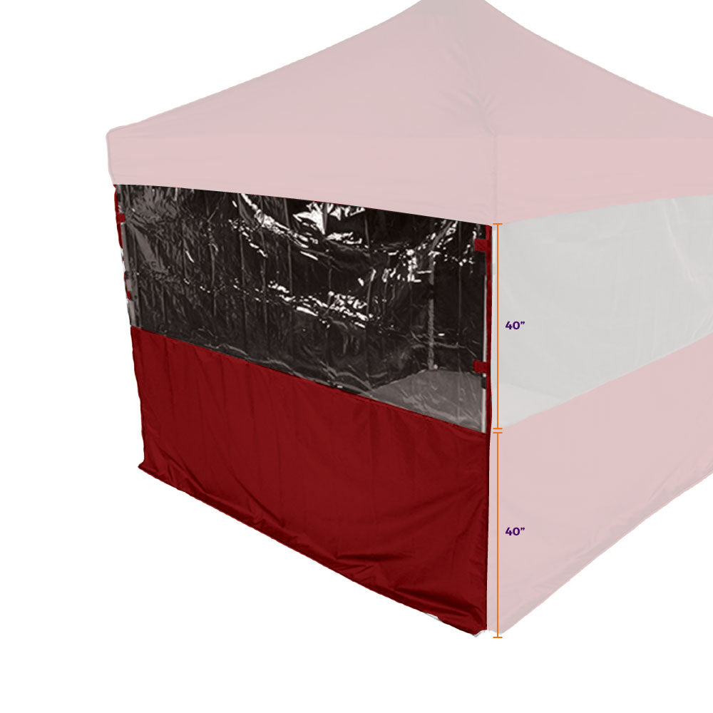 10' Sidewall Half Polyester / Half Clear - Impact Canopies USA