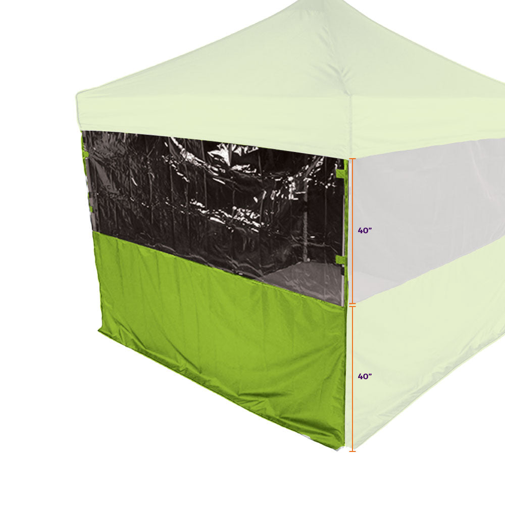15' Sidewall Half Polyester / Half Clear Protection Shield - Impact Canopies USA