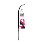 Stop Cancer Breast Cancer Awareness Pacific Petite Flag - Impact Canopies USA