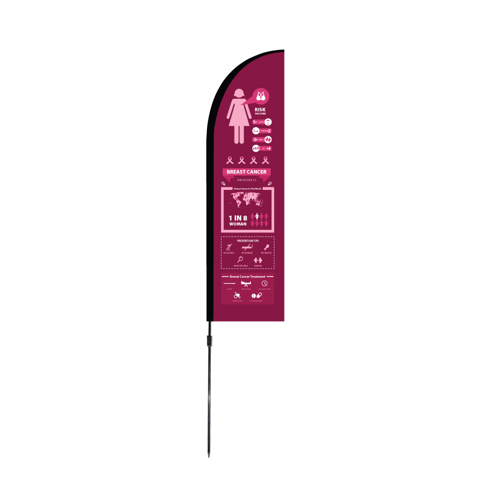 Breast Cancer Awareness Wing Flag - Impact Canopies USA