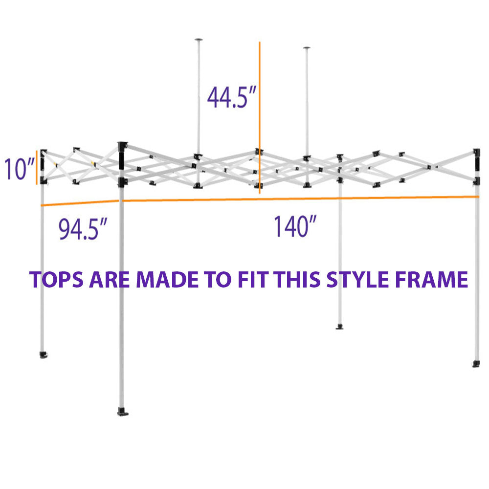 8x12 Pop Up Canopy Tent Replacement Top - Impact Canopies USA