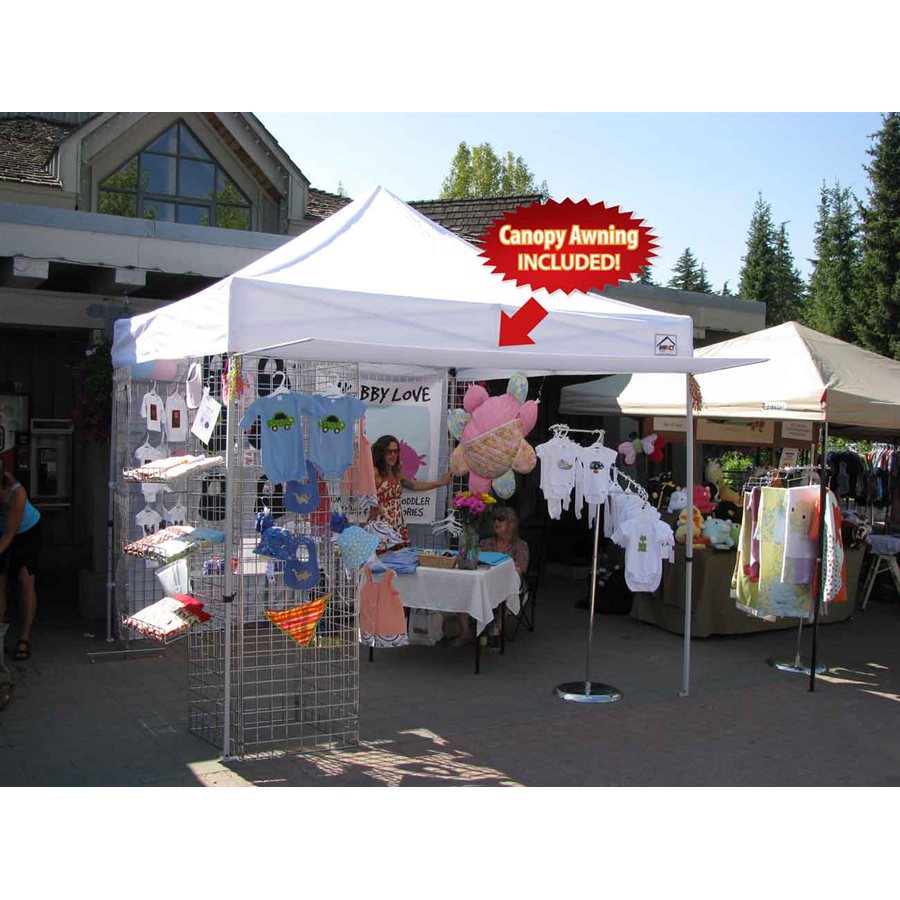 10x10 Alumix Pop Up Canopy Tent Side Walls and Awning - Impact Canopies USA