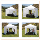 10x10 Pop up Canopy Tent Outdoor Market Canopy with Sidewalls / Weight Bags - Impact Canopies USA