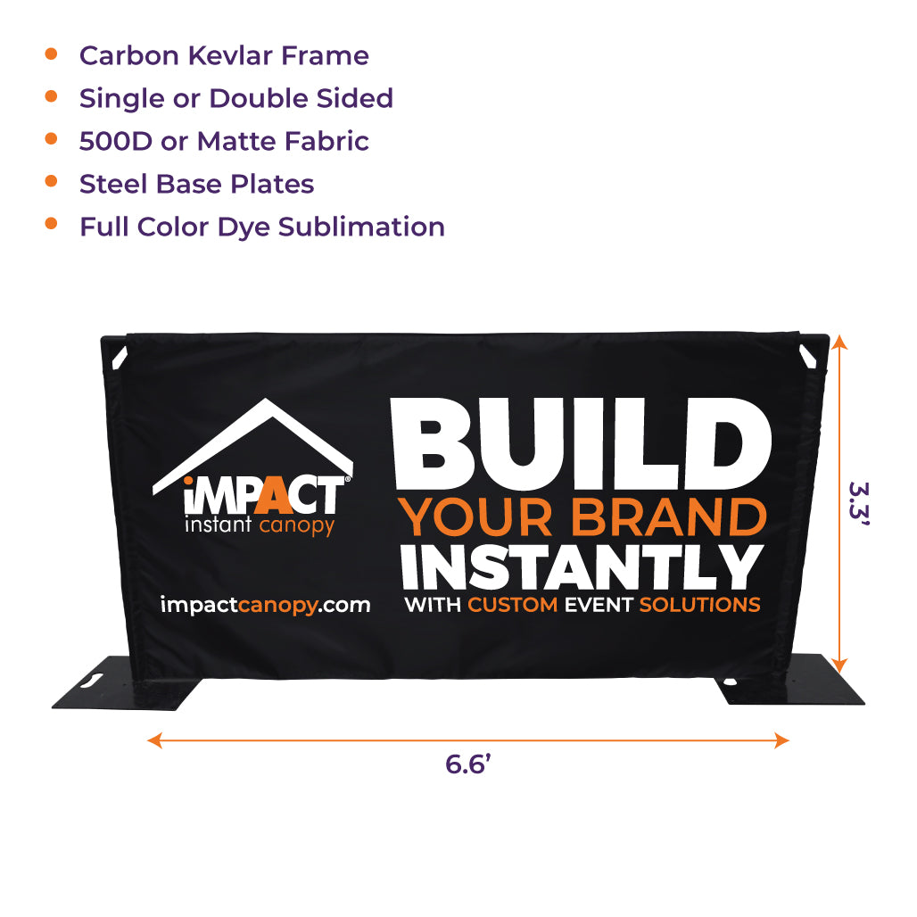 Custom Printed Freestanding Barrier Sign - Impact Canopies USA