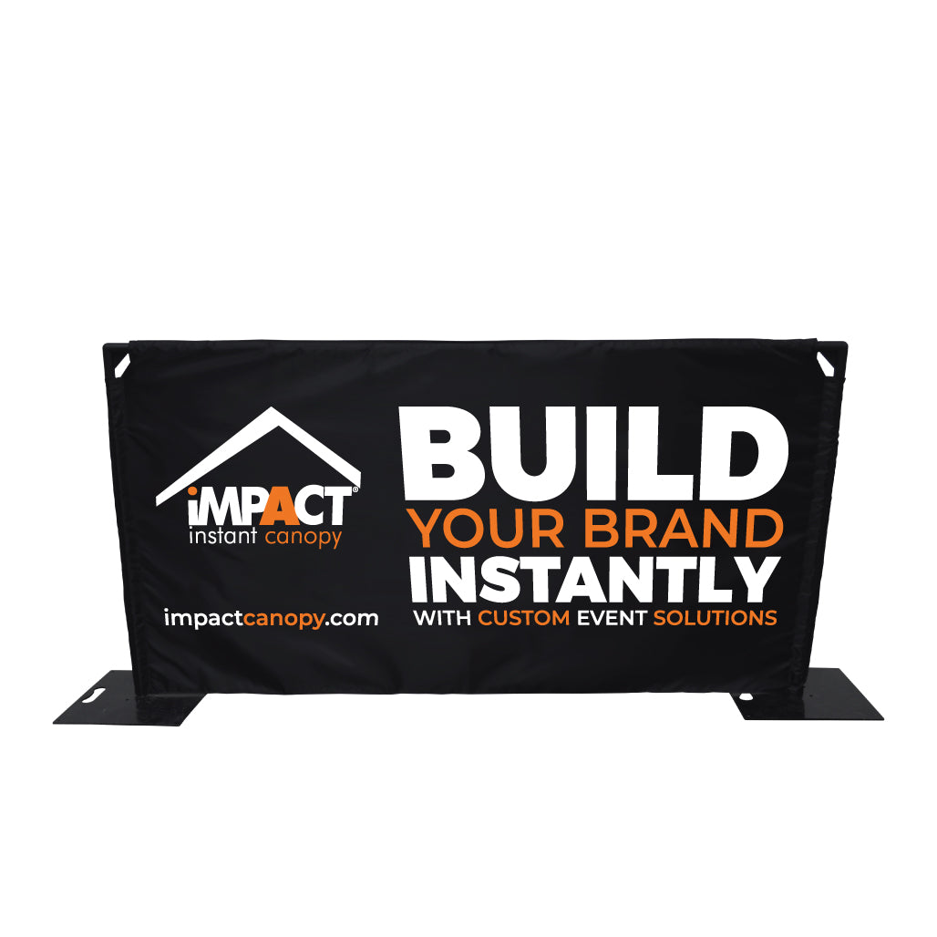 Custom Printed Freestanding Barrier Sign – Impact Canopies USA