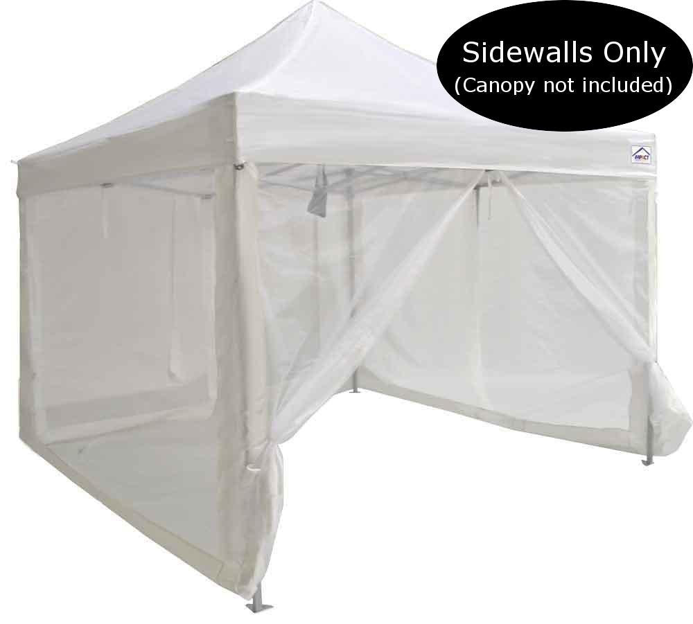 breeze mesh tent Impact Canopy Zippered Mesh Sidewalls for 10' x 10' Pop-Up Tent Canopy, White